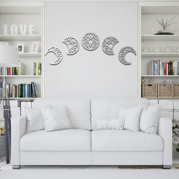 Mandala Moon Phases Wooden Wall Art Spiritual Decor, 10 of 10