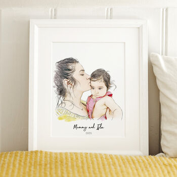 First Mother's Day Watercolour Illustration Gift, 4 of 4