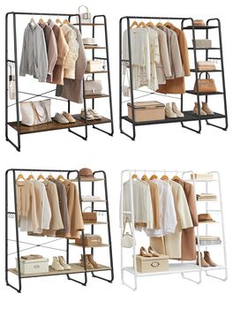 Clothes Rail With Shoe Rack Storage Side Hooks, 6 of 6
