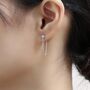 Sterling Silver White Opal And Chain Ear Jacket, thumbnail 7 of 11