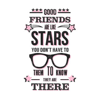 'Friends Are Like Stars' Friendship Print, 3 of 4