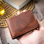 Personalised Classic Leather Bifold Wallet Four Slots, thumbnail 8 of 9