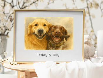 Personalised Watercolour Pet Portrait Custom Dog, Cat, Animal Art, 3 of 6