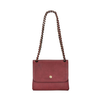 Women's Luxury Leather Chain Crossbody Handbag 'Perano', 4 of 12
