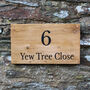 Personalised Oak House Plaque | Home Address Sign| 24cm High, thumbnail 2 of 9