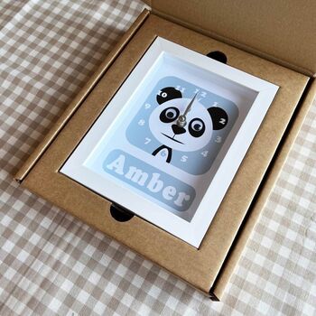 Personalised Children's Panda Clock, 3 of 10
