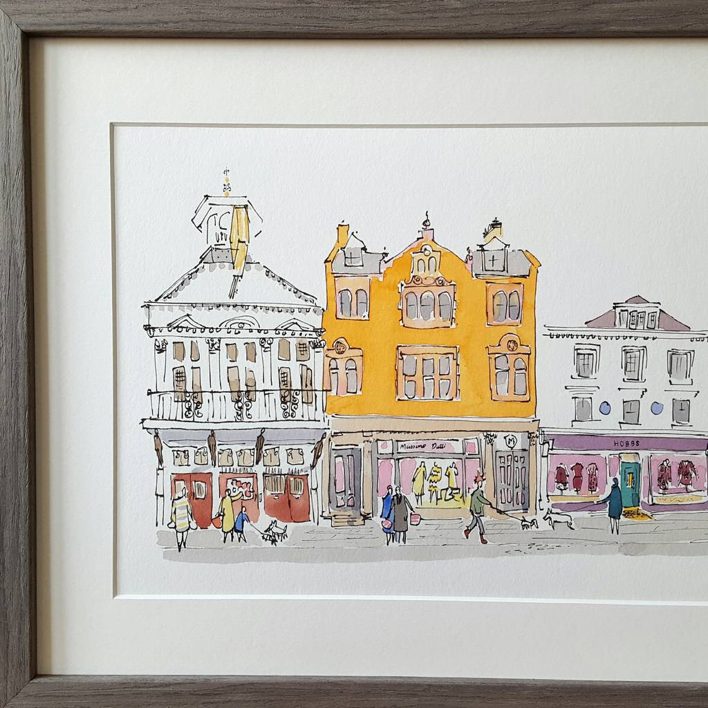 Guildford Panoramic Limited Edition Giclee Print By Chris Gent