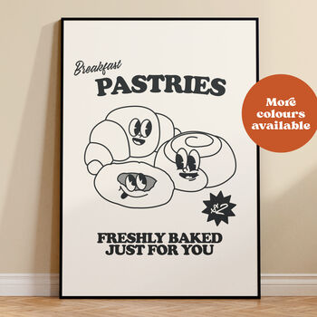 Breakfast Pastries Cartoon Print, 6 of 6