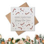 Candy Canes Christmas Plantable Seed Paper Card, thumbnail 2 of 2