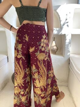 Maroon Wrap Around Trousers, 2 of 4