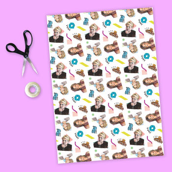 90s Romcom Wrapping Paper – Iconic Hair Style Gift Wrap, 8 of 9
