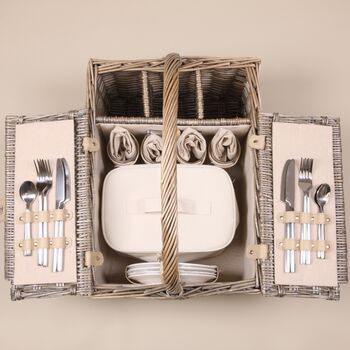 Personalised Four Person Picnic Basket, 5 of 5