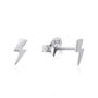 Tiny Sterling Silver Lightning Bolt Earrings, thumbnail 1 of 5