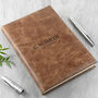 Personalised Natural Tan Leather Notebook, thumbnail 1 of 12