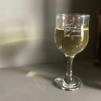 40th Birthday Gift Engraved Wine Glass, 2 of 7