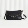 Luxury Black Leather Stud Handbag With Optional Personalisation, thumbnail 3 of 5
