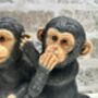 See, Hear, Speak No Evil Monkeys Figurine Ornament, thumbnail 5 of 12