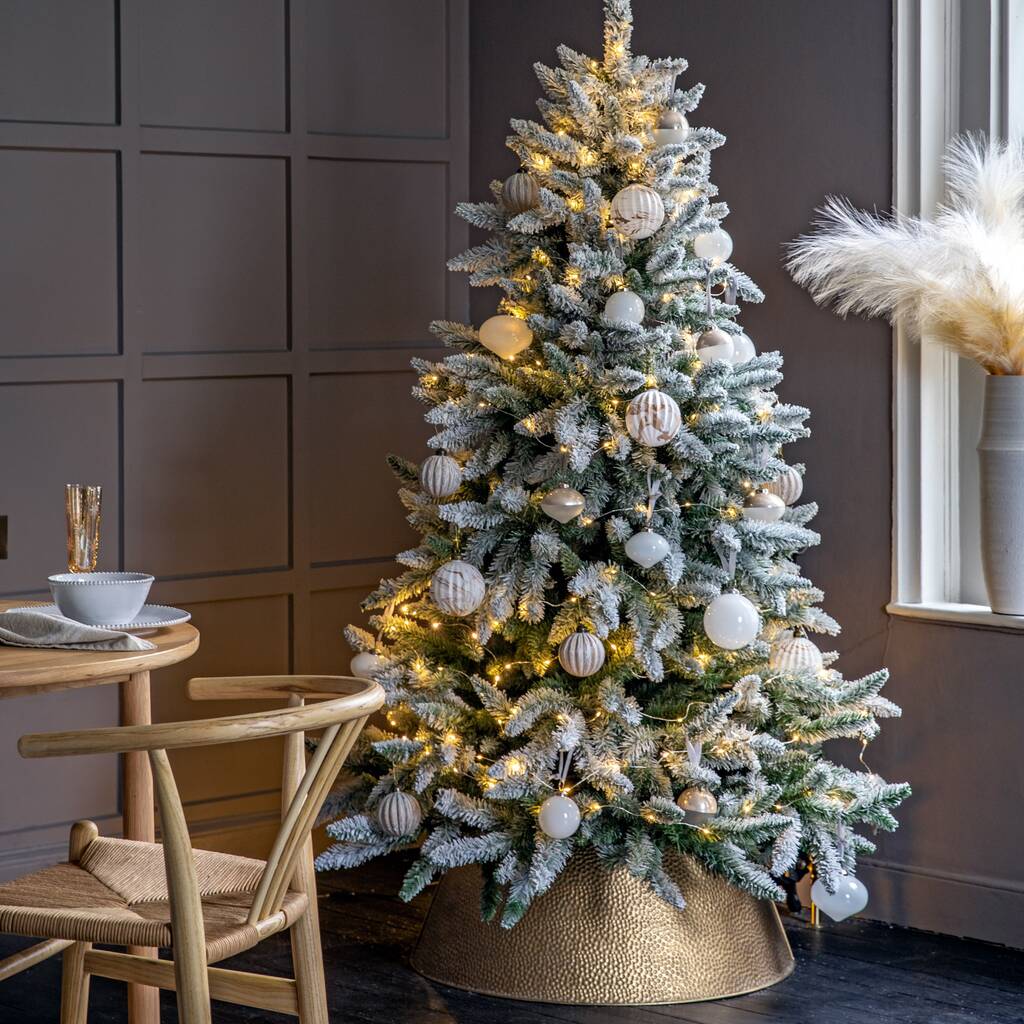 6ft Frosted Pine Faux Christmas Trees By Primrose & Plum