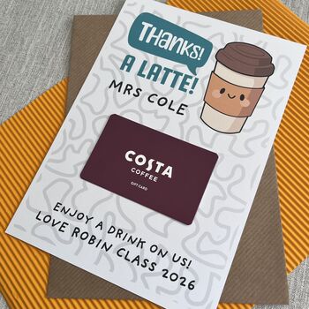 Thank You Teacher/Teaching Coffee Gift Card Holder, 2 of 2