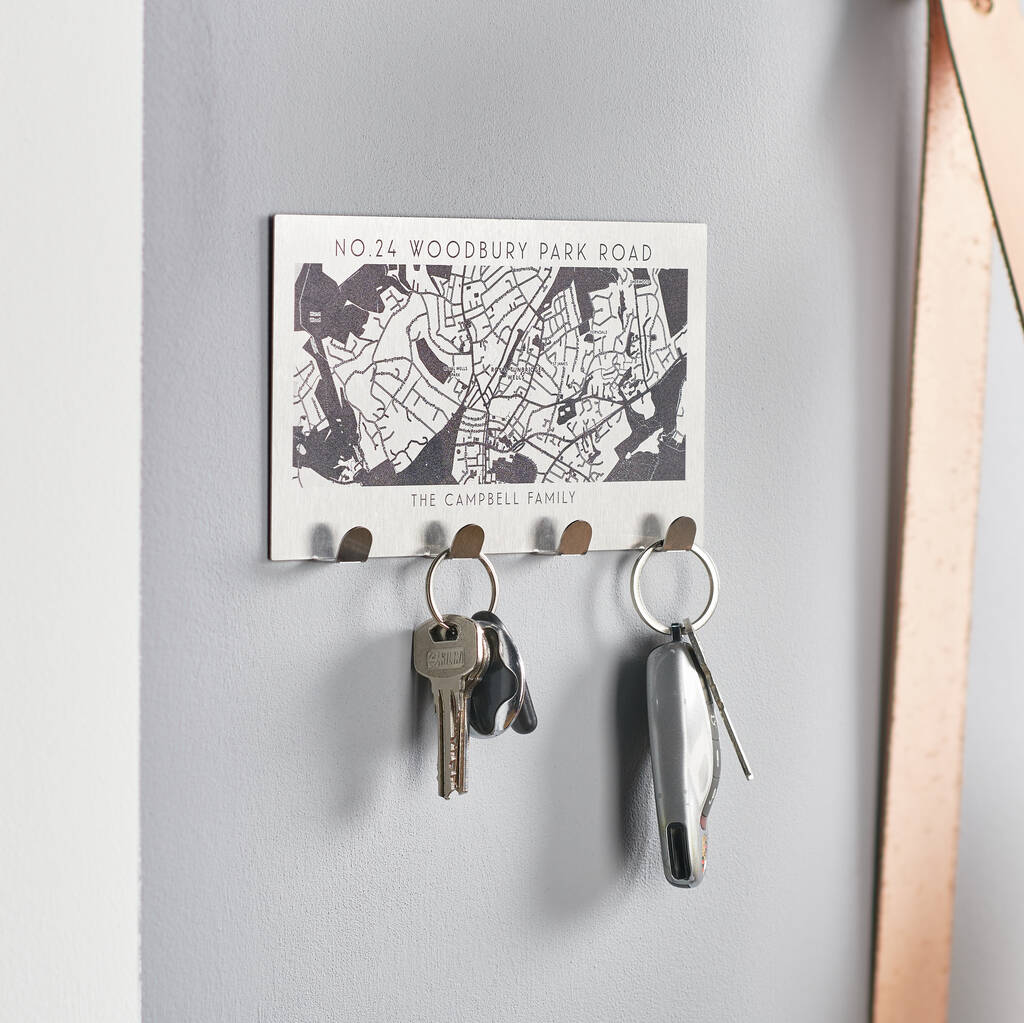 Personalised Map Location Family Key Holder, 1 of 3