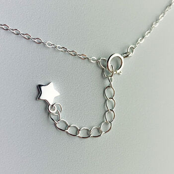 Sterling Silver Moon And Star Threader Necklace, 3 of 5