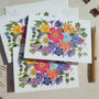 Whimsical Flower Garden A6 Folded Note Cards And Envelopes, thumbnail 2 of 10