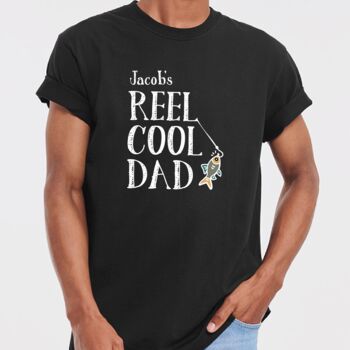 Personalised Reel Cool Dad Fishing T Shirt, 2 of 6
