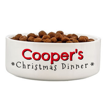 Personalised Christmas Dinner Dog Or Cat Bowl, 2 of 5