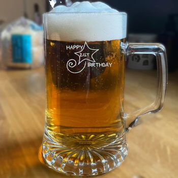 21st Birthday Stein Beer Glass, 2 of 5