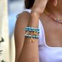 Personalised Turquoise Intial Stretch Bracelet, thumbnail 5 of 8