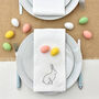 Linear Easter Bunny Rabbit Napkin, thumbnail 2 of 5