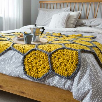 Honeycomb Blanket Crochet Kit, 8 of 11