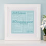 Personalised 50th Birthday Square Word Art, thumbnail 8 of 10