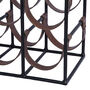 Square Leather And Metal Nine Bottle Sling Wine Rack, thumbnail 8 of 8