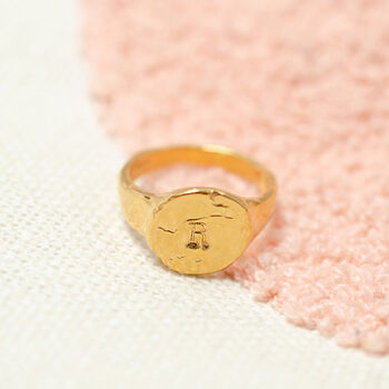 Classic Chunky Textured Signet Ring, 2 of 11