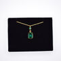 Emerald Green Crystal Pendant Necklace, thumbnail 2 of 8