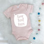 Personalised Speech Bubble Babygrow New Baby Gift, thumbnail 3 of 9