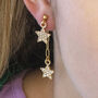 Moon And Star Multi Way Charm Earrings, thumbnail 2 of 9