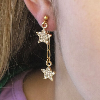 Moon And Star Multi Way Charm Earrings, 2 of 9