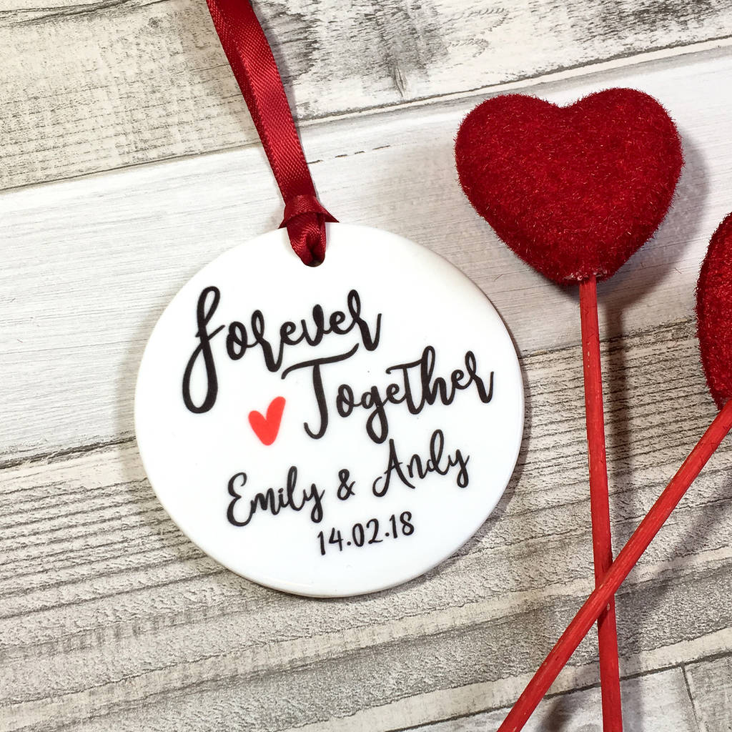 Personalised Forever Together Ceramic Keepsake By Parsy Card Co