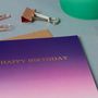 Purple Gradient Happy Birthday Card, thumbnail 2 of 2