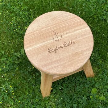 Personalised Children's Wooden Stool, 3 of 4