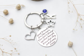Good Friends Are Like Stars, Personalised Keyring, 5 of 11