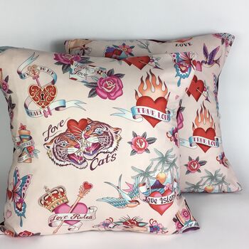 Mexican Tattoo Pink Cushion Cover, 2 of 8