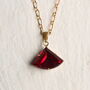 Art Deco Ruby Red Necklace Pendant, thumbnail 3 of 6