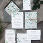 Greenery Watercolour Wedding Invitations, thumbnail 1 of 8