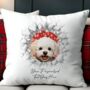 Personalised Christmas Bichon Frise Break Through, thumbnail 5 of 10