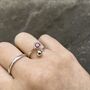 Adjustable Silver Birthstone Ring July: Ruby, thumbnail 2 of 3