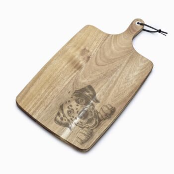 Personalised Dalmatian Engraved Acacia Serving Board, 3 of 7