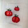 Kitchen Ceramic Wall Art: Three Red Tomatoes, thumbnail 2 of 6